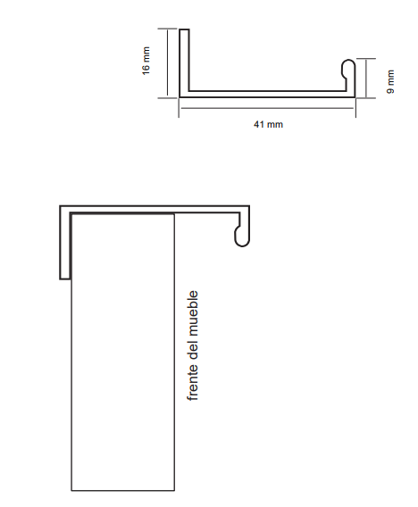 Perfil Jaladera Recta 2m - Calidad Premium para Puertas