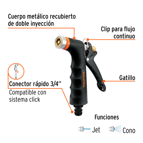 Pistola Metalica con Recubrimiento PR-201