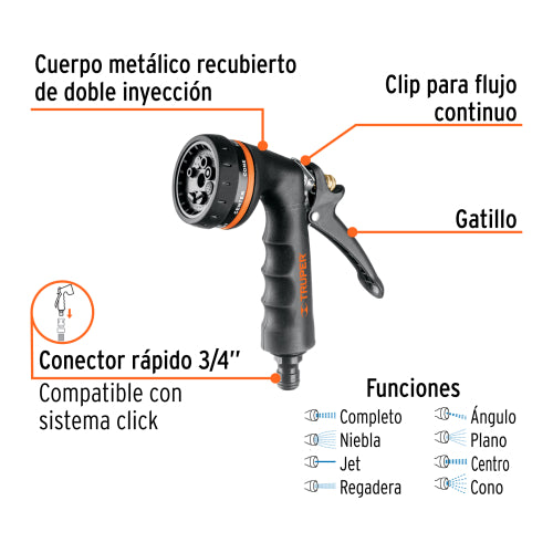Pistola Metalica con Recubrimiento PR-208