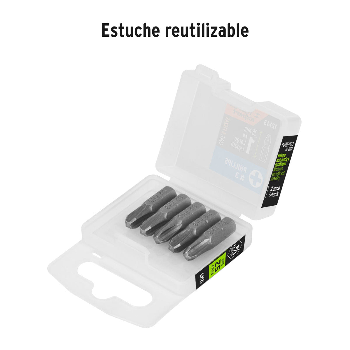 Puntas Phillips No. 3 - Pack de 5 Unidades - Alta Durabilidad