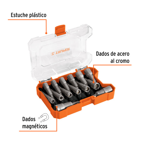 Juego de 14 Dados Magnéticos para Taladro - Alta Precisión