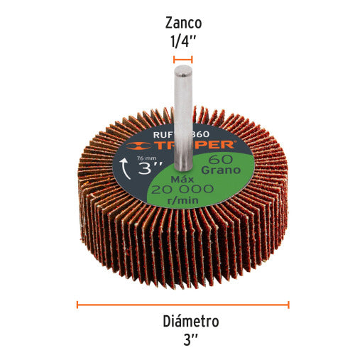 Rueda Flap 3 Grano 60 - Resistente y Duradera