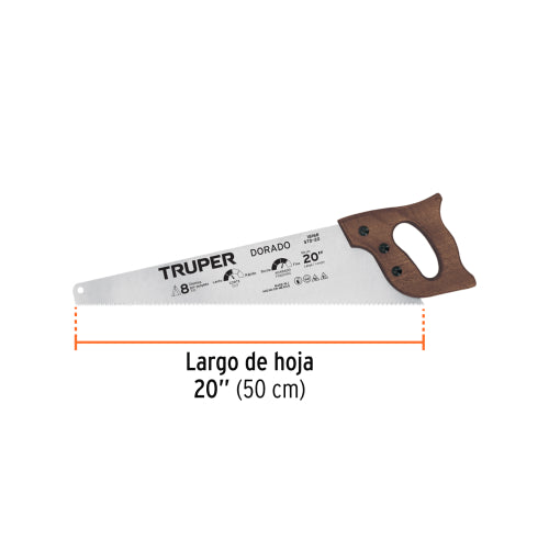 Serrucho Dorado STD-20 | Acero Alto Carbono 0.8mm