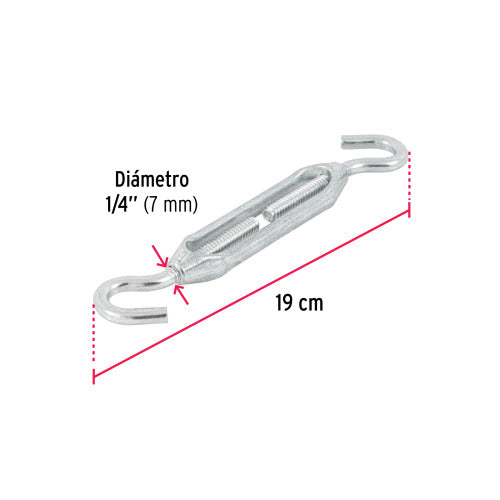 Tensor Zinc 1/4 - Gancho Premium para Herramientas