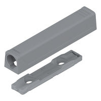 Placa soporte TIP-ON para puertas, Versión larga, recto, Tornillos