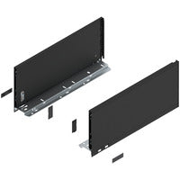 negro carbón mate Perfil LEGRABOX, Altura C (177 mm), LN=400 mm, dra+izq, para LEGRABOX pure