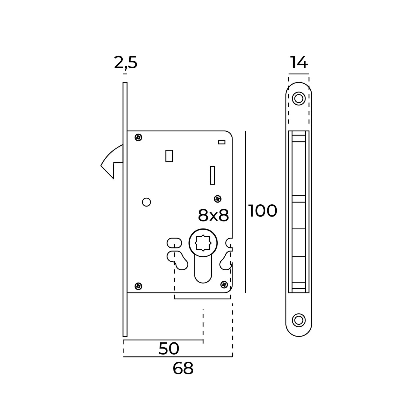 Comprueba la Cerradura para Puertas Corredizas IN.20.241F JNF