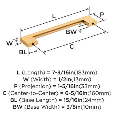 Jaladera Versa 160mm CZ - Elegancia y Estilo para tu Hogar