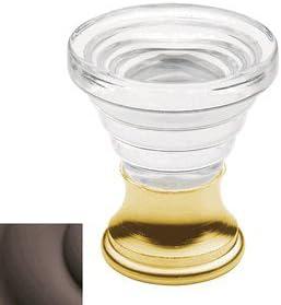 Elegant Crystal Cone Cabinet Knob - Premium Solid Brass