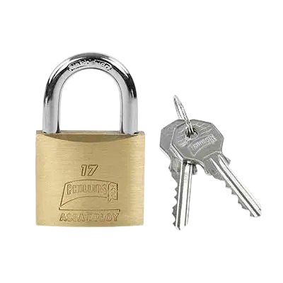 CANDADO DE LATÓN SÓLIDO 4 PERNOS 38 MM MOD. 17