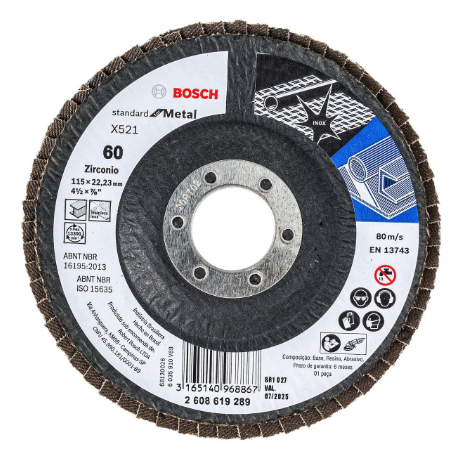 Disco Flap Metal 115mm G60 - Corte Profesional