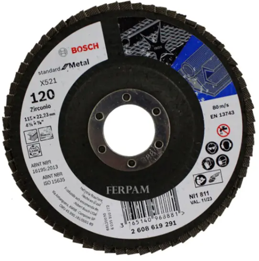 Disco Flap 115mm G120 Metal para Desbaste Profesional