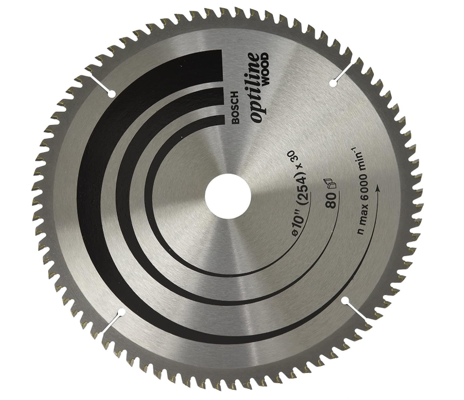 2608 640909 Disco de sierra 10" de 80 dientes Optiline"