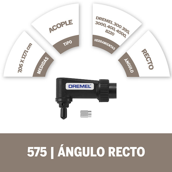 Dremel 575 Acople en Ángulo Recto | Herramienta Esencial