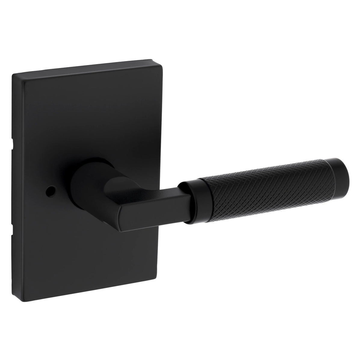 Manija Prava Negra Mate para Puertas de Interior