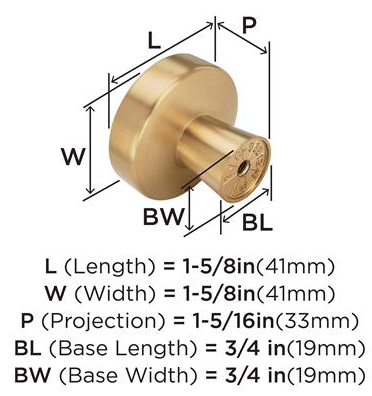 Pomo BlackRock 1 5/8'' con Cristales - Elegancia y Estilo
