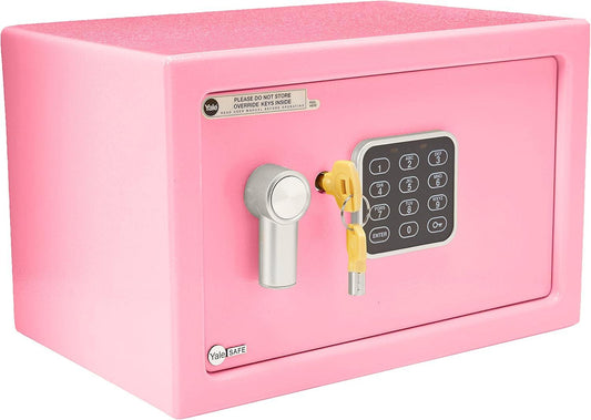 Caja Fuerte Portátil Yale Rosa - Seguridad Compacta