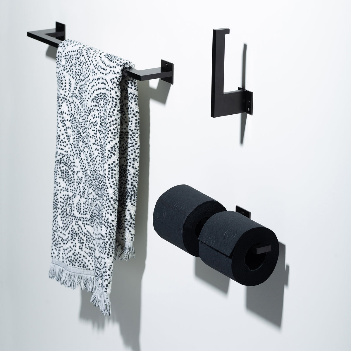 Soporte de Papel Slim Black - Estilo y Funcionalidad