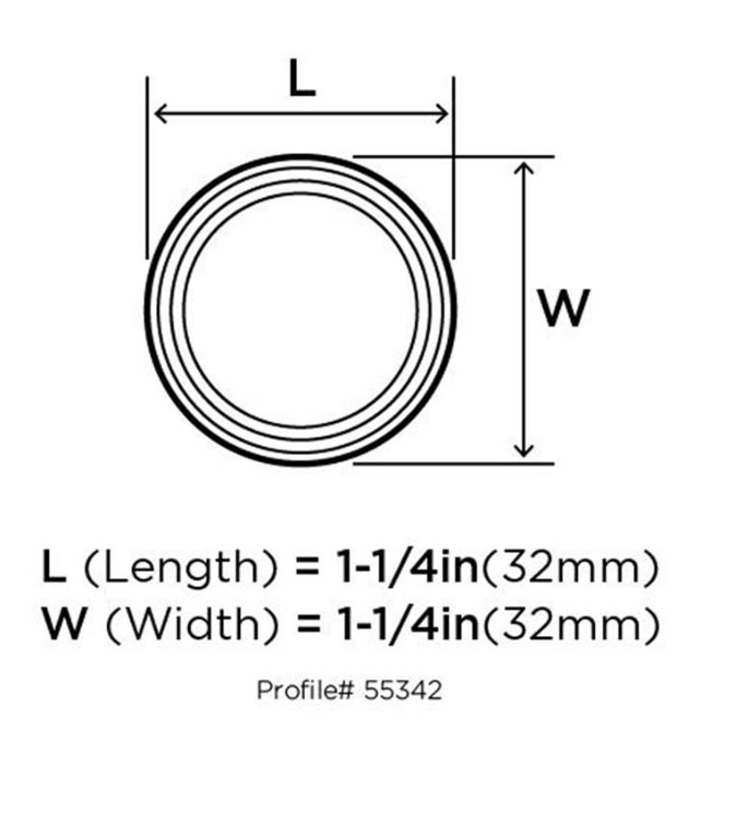Pomo Revitalize 1 1/4" Níquel Pulido - Calidad Premium