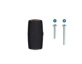Pomo High Ridge de 1 3/8" Doble Broca - Estilo Clásico