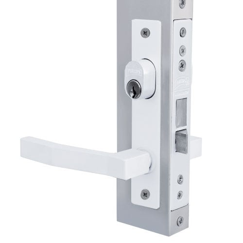 Cerradura Doble Cilindro para Puertas de Aluminio Blanco 550 Phillips