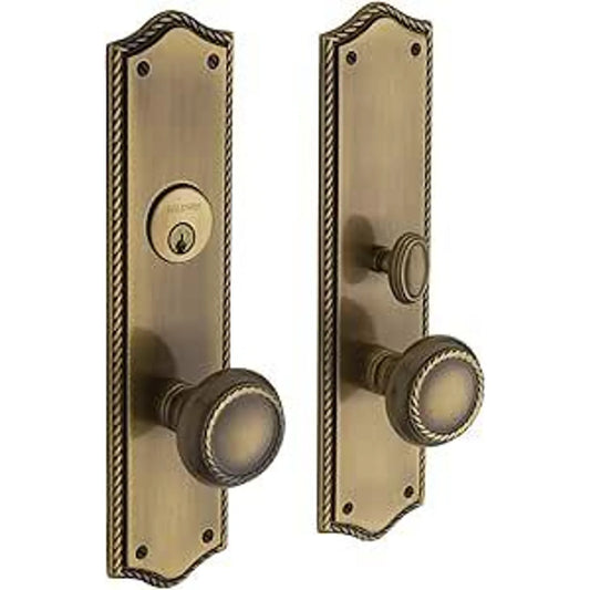 Barclay Entrance Lock Set w/ 5064 Knob - Solid Brass