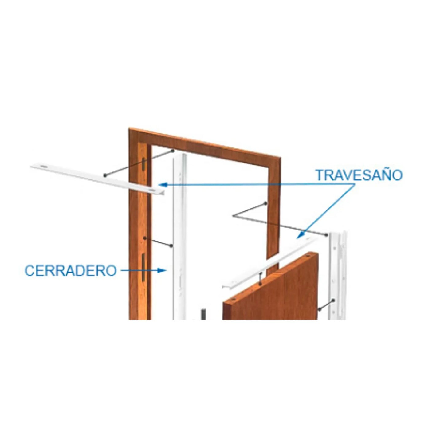 Travesaño Hierro Cromo Mate 40mm x 1m - Alta Durabilidad