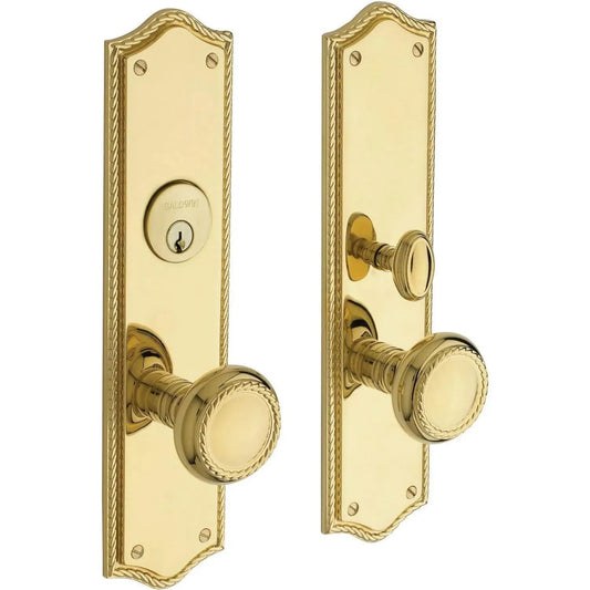 Barclay Entrance Trim with 5064 Knobs – Solid Brass
