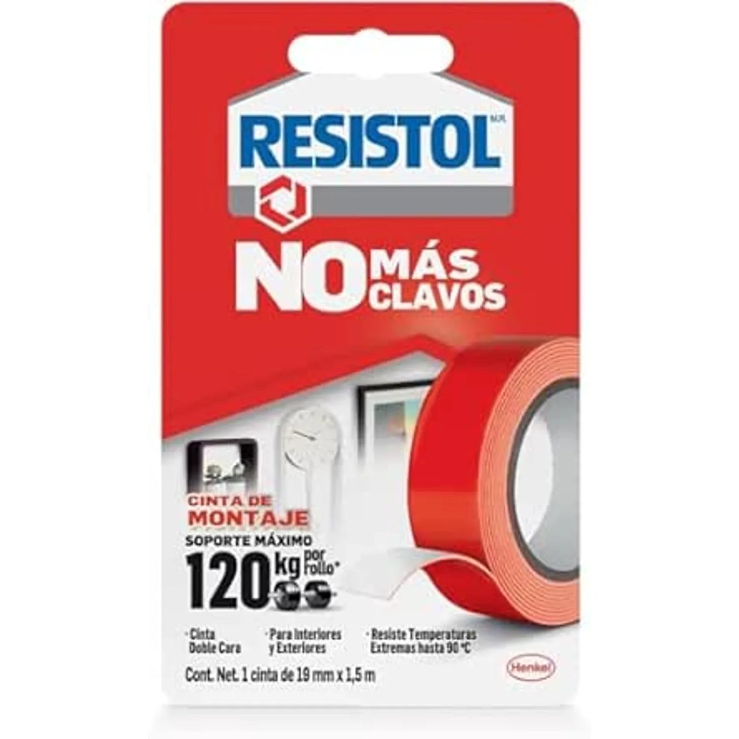 Cinta Adhesiva No Más Clavos - Soporta 120 kg | Resistol