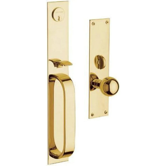 Chicago Entrance Trim with 5041 Knob - Premium Brass
