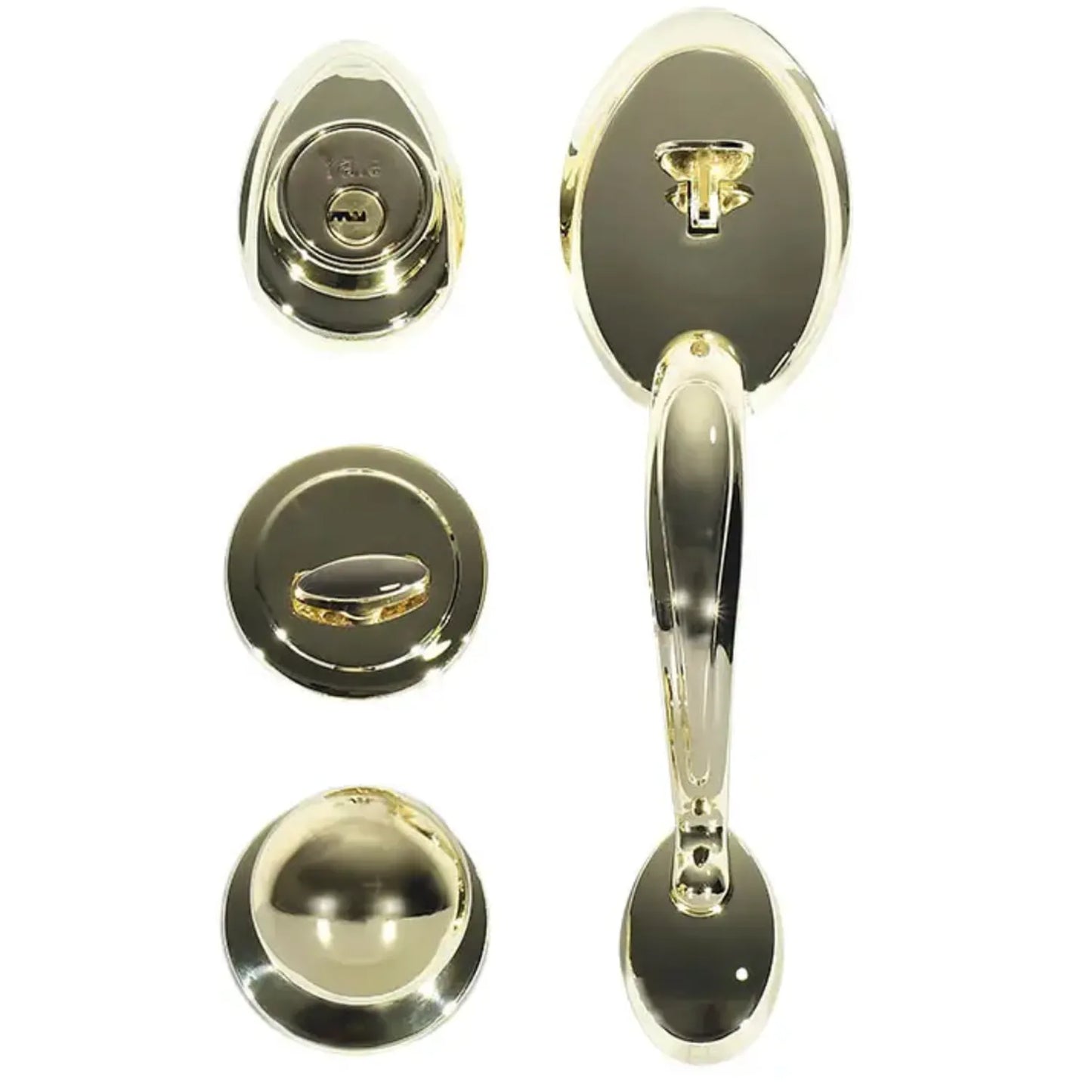Cerradura Yale Venecia - Elegancia y Seguridad en Latón Brillante