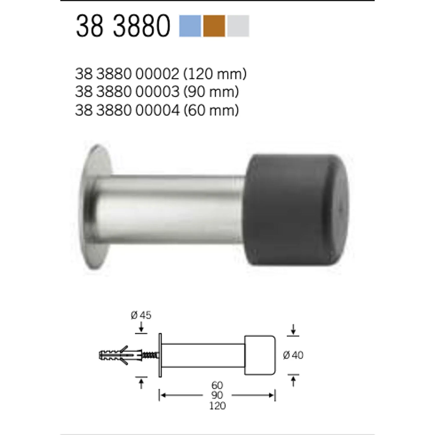 Tope para Puerta de Aluminio FSB - Resistente y Elegante