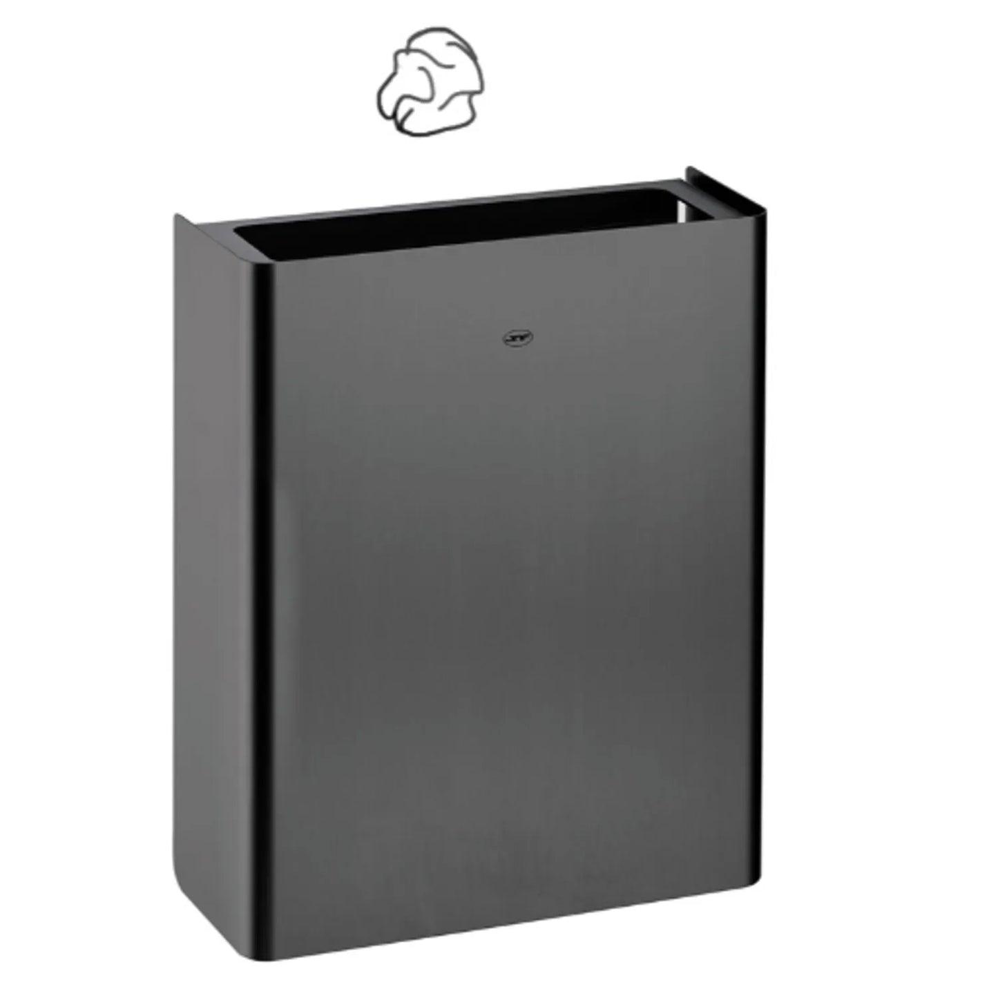Cesto de Papel Tita Black para Pared - Diseño Moderno
