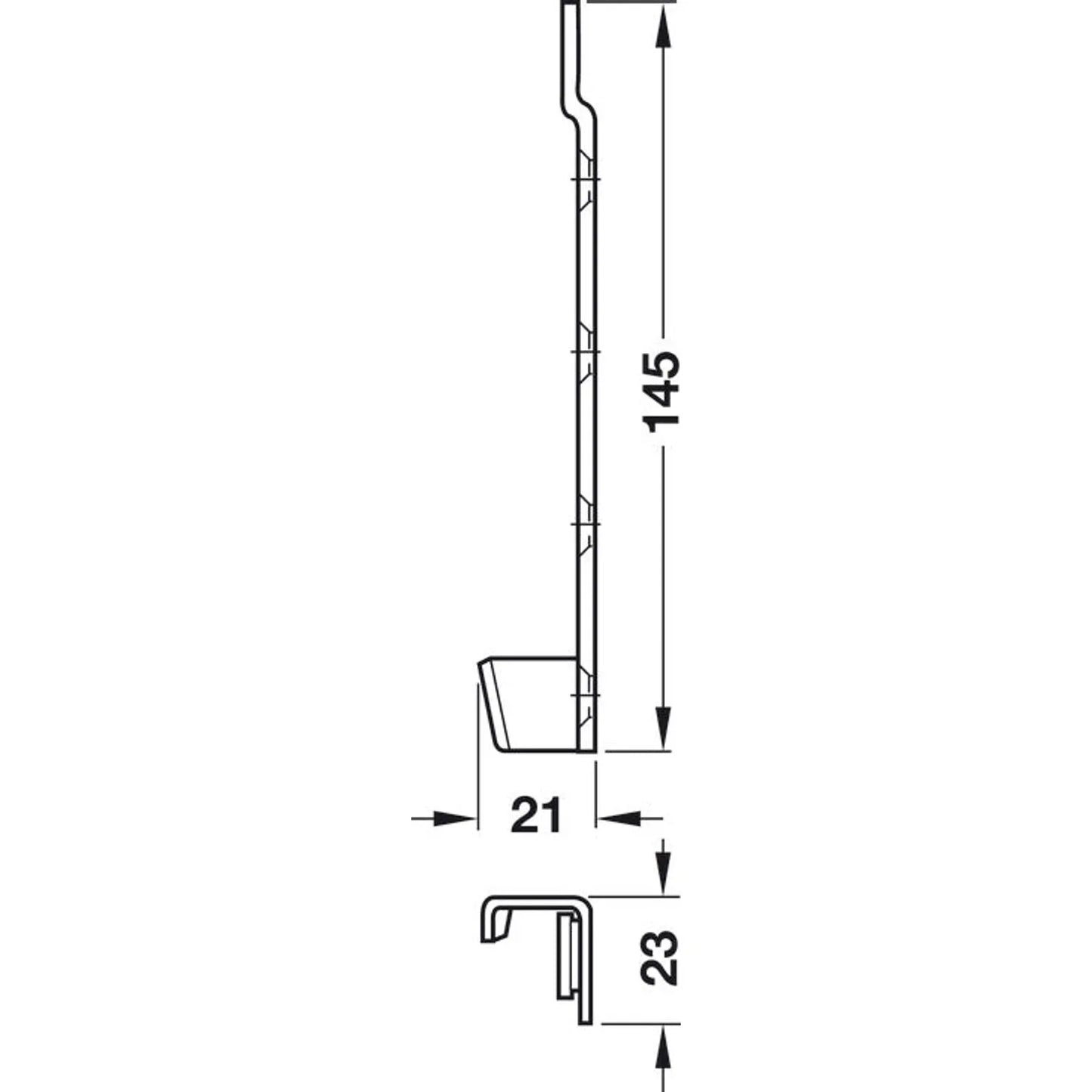 Herraje para Cama Acero Galv. 95 mm HÄFELE - Resistente
