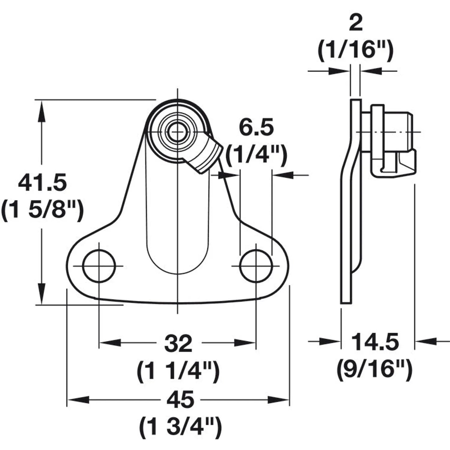 Bracket Lid Stay Duo Cab 37mm | Soporte Elevable Häfele