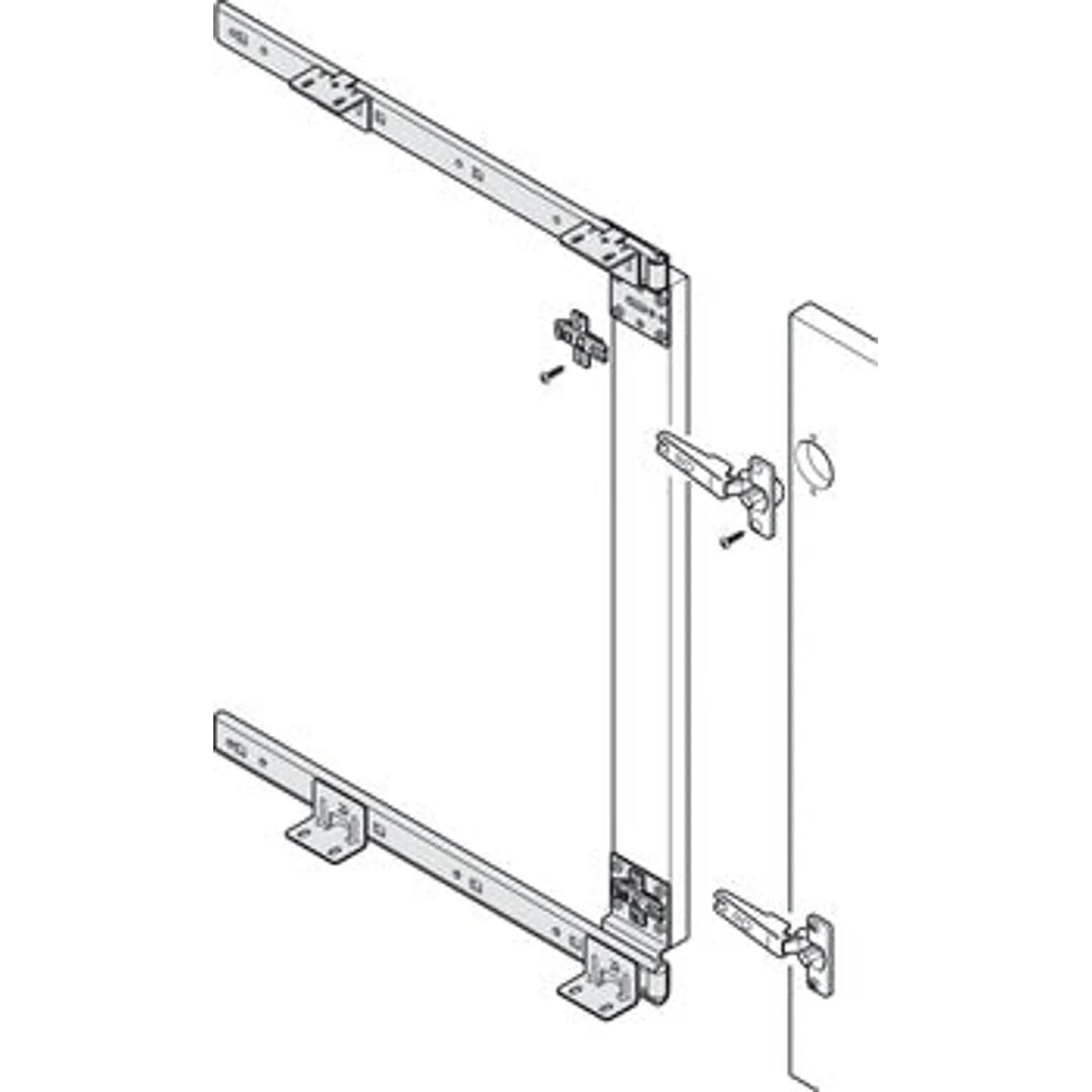 Herraje Puerta Giratoria 500mm Häfele - Calidad Alemana