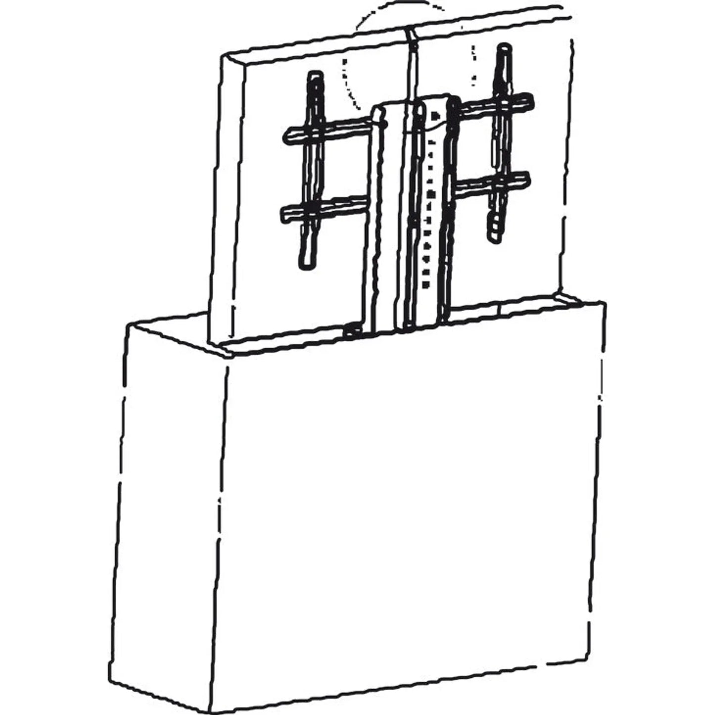Elevador TV Motorizado 65" - 220lbs | Control Remoto