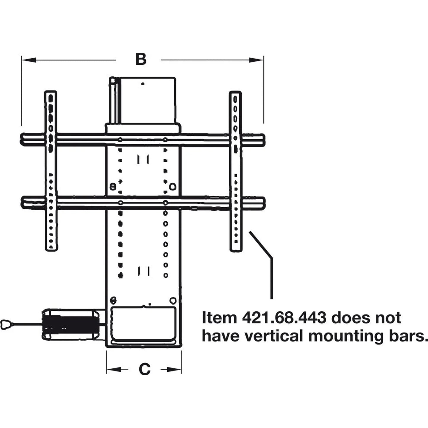Elevador TV Motorizado 65" - 220lbs | Control Remoto