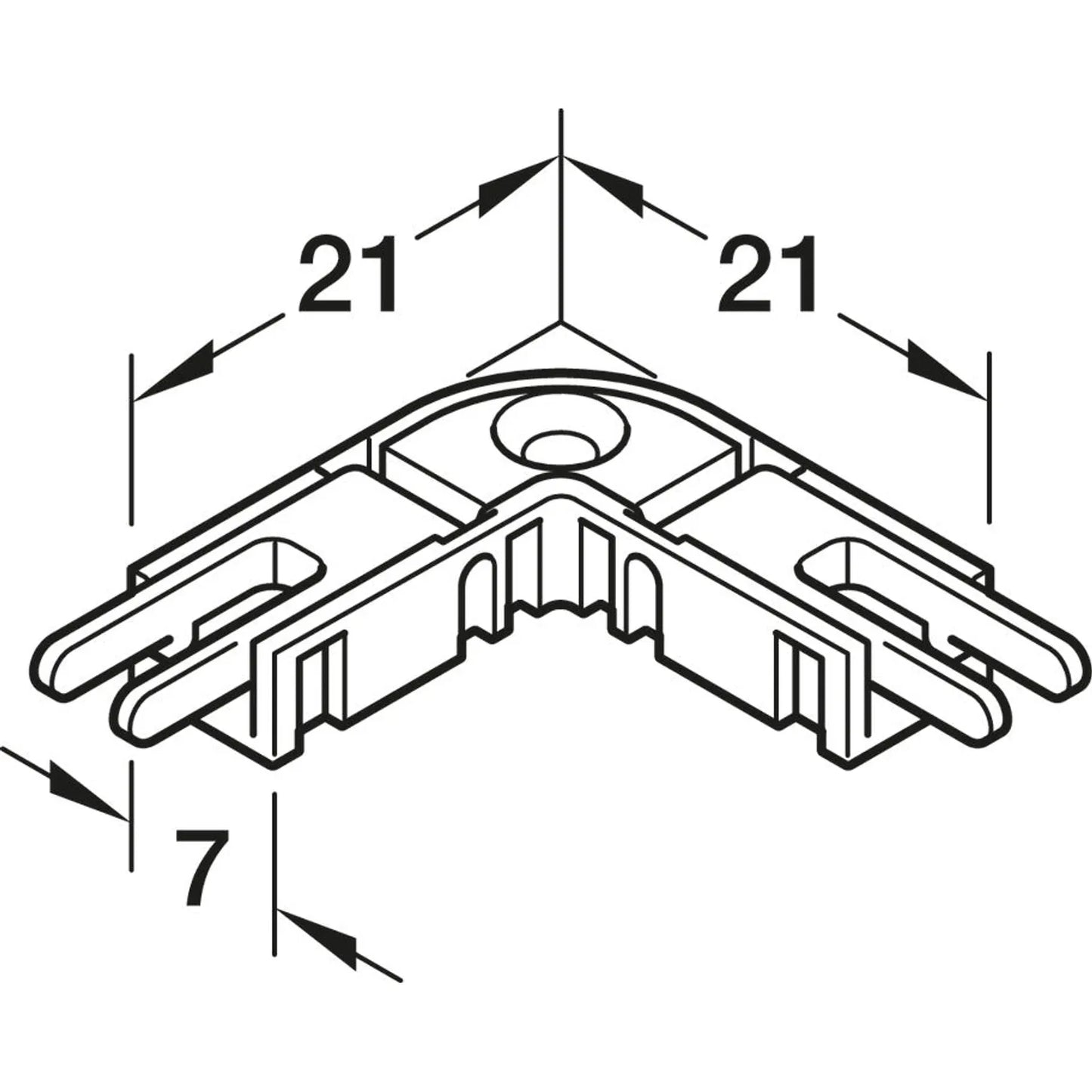 Conector Esquina Loox5 Tira LED 5mm Häfele - Iluminación Perfecta