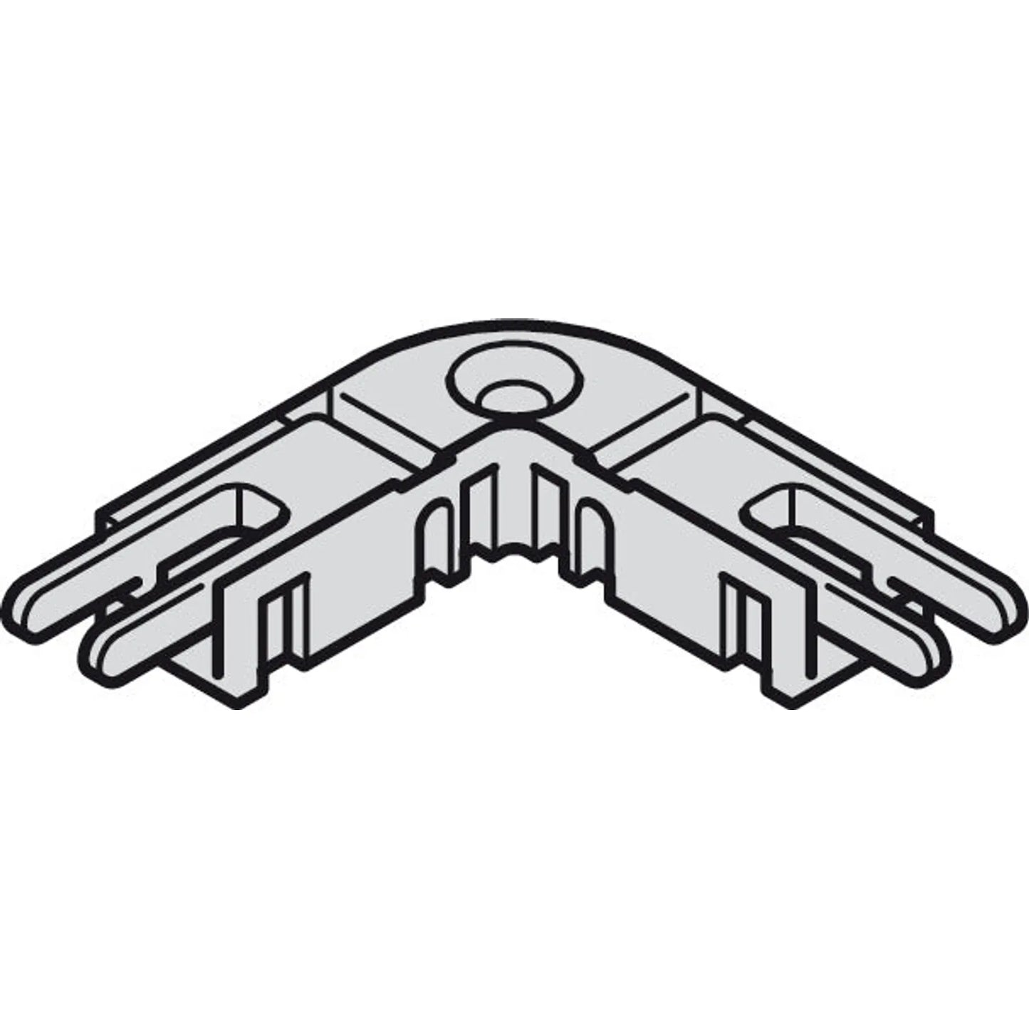 Conector Esquina Loox5 Tira LED 5mm Häfele - Iluminación Perfecta