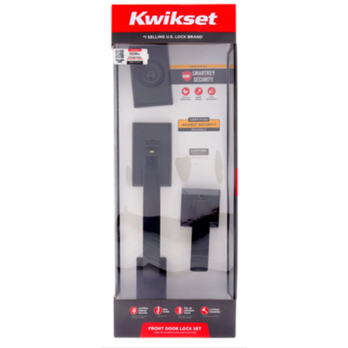 Kwikset Tavaris Negro Mate - Cerradura de Entrada Segura