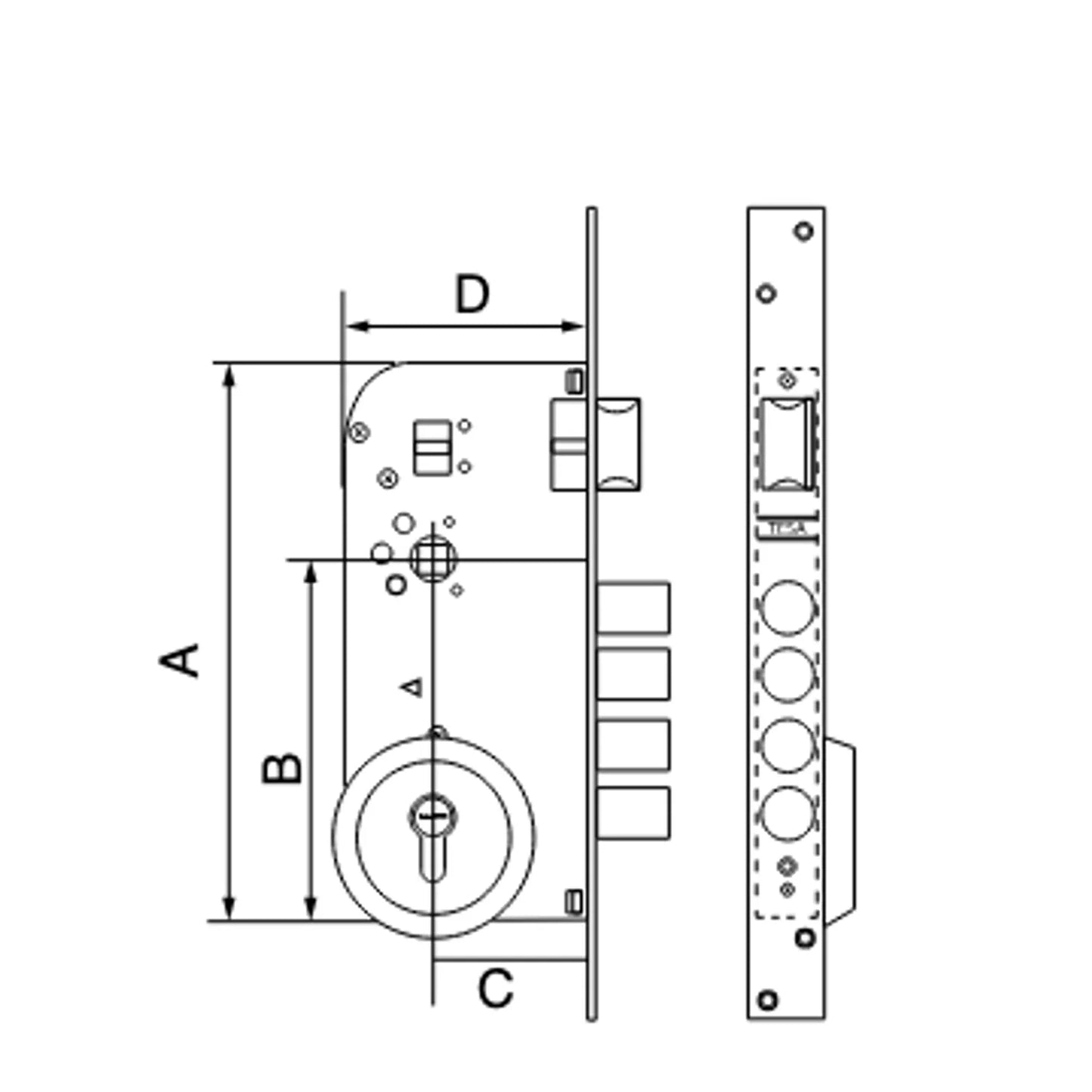 Mecanismos TESA RB100, RB200, 4030 y 4031 para Puertas