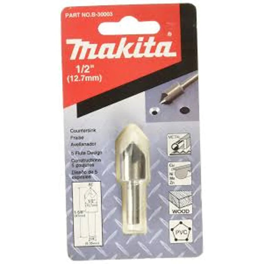 Avellanador HSS 1/2'' Zanco Recto - Alta Durabilidad