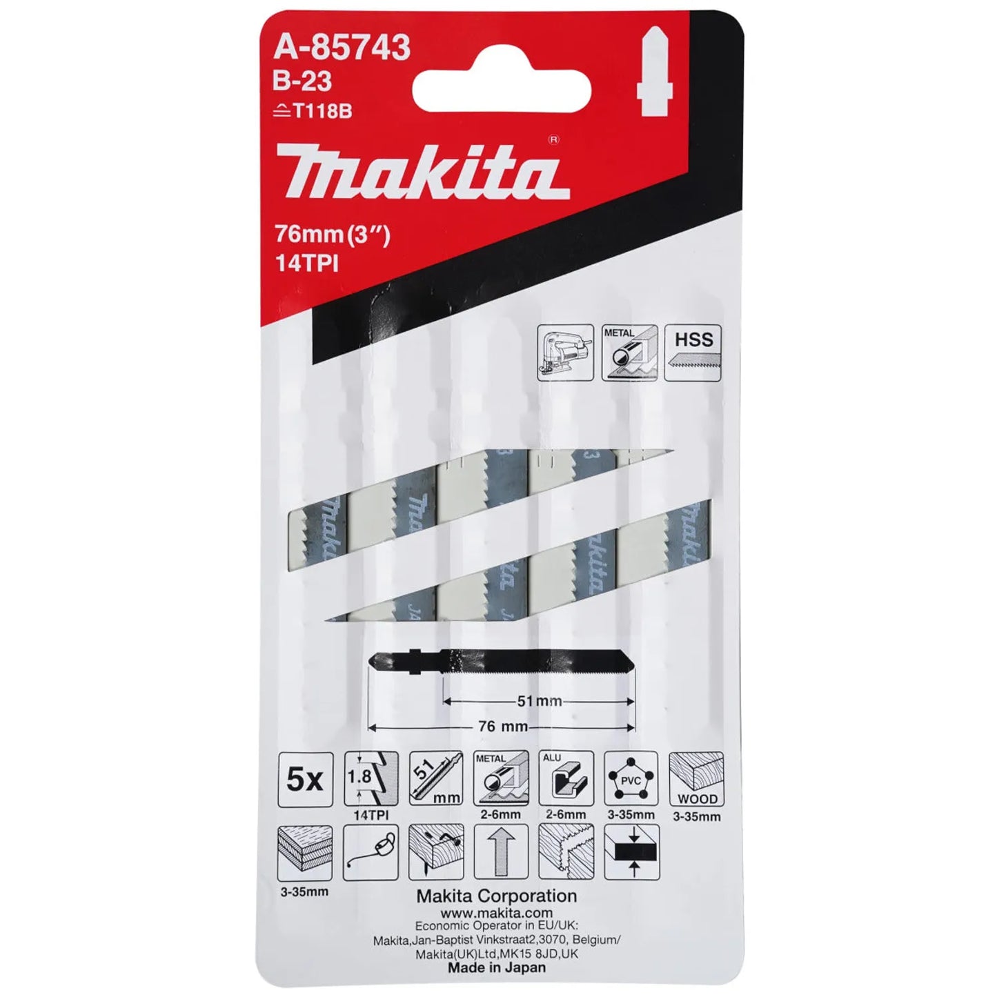 SEGUETA CALADORA B-23 (PAQ5) - Corte de Metal Profesional