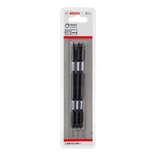 Juego de 3 puntas Torx Impact T20 150mm - Alta resistencia