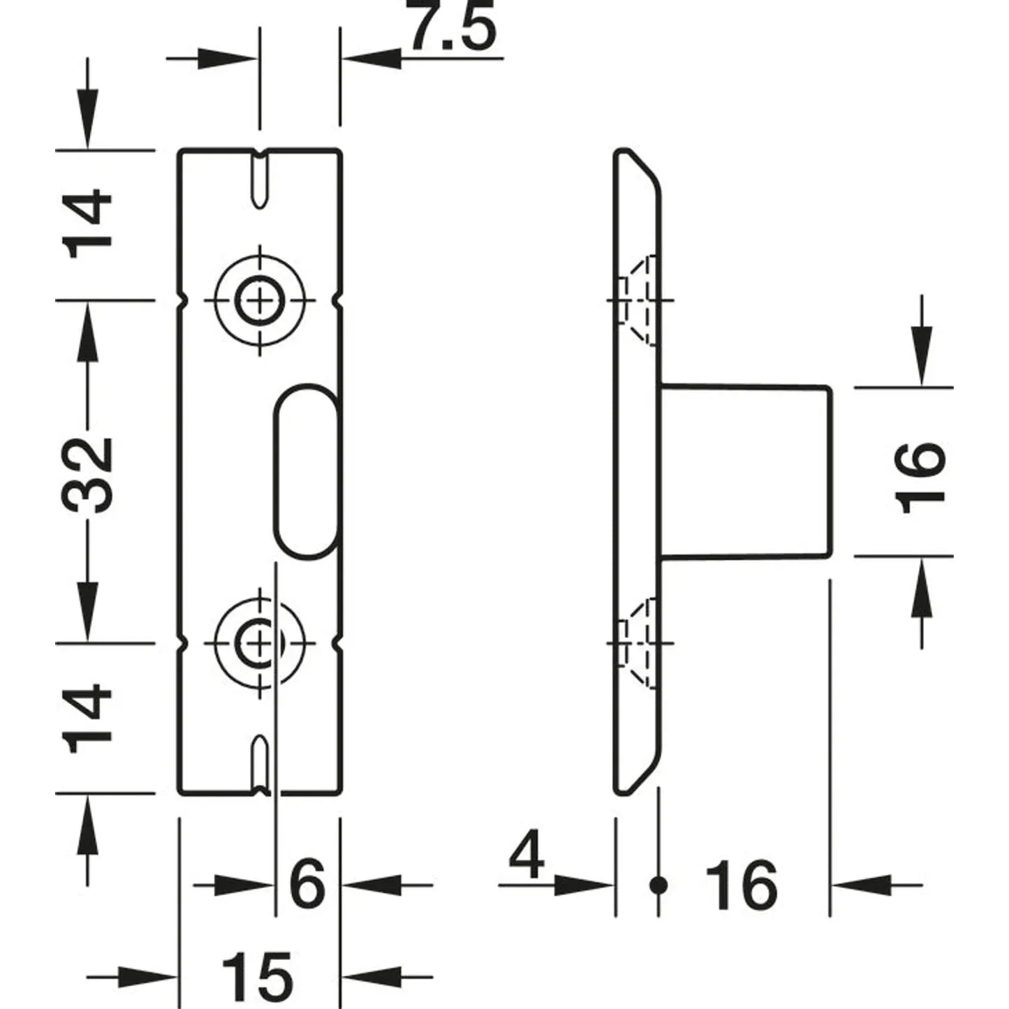 Pieza Keku para Tornillo Häfele - Unión Invisible para Muebles