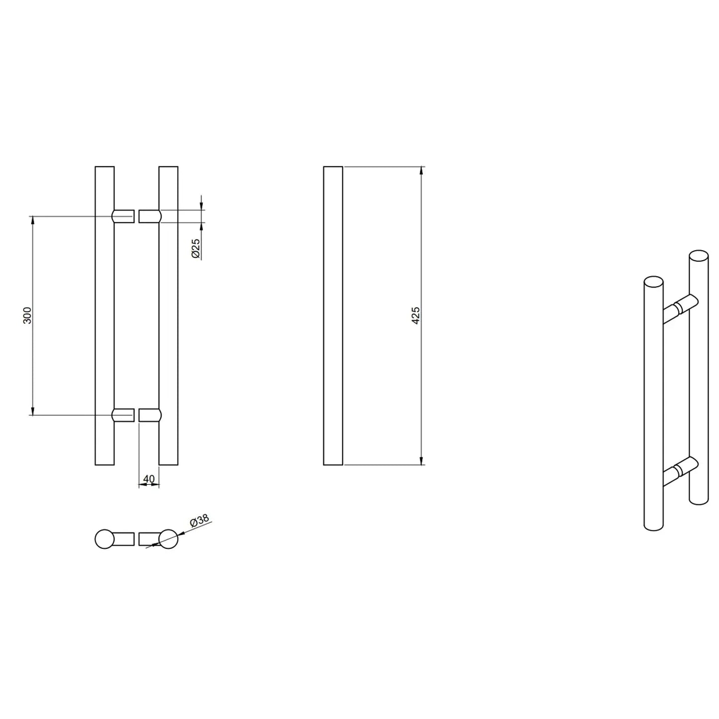 Jaladera de Acero Inoxidable HLD633 - Elegante y Duradera