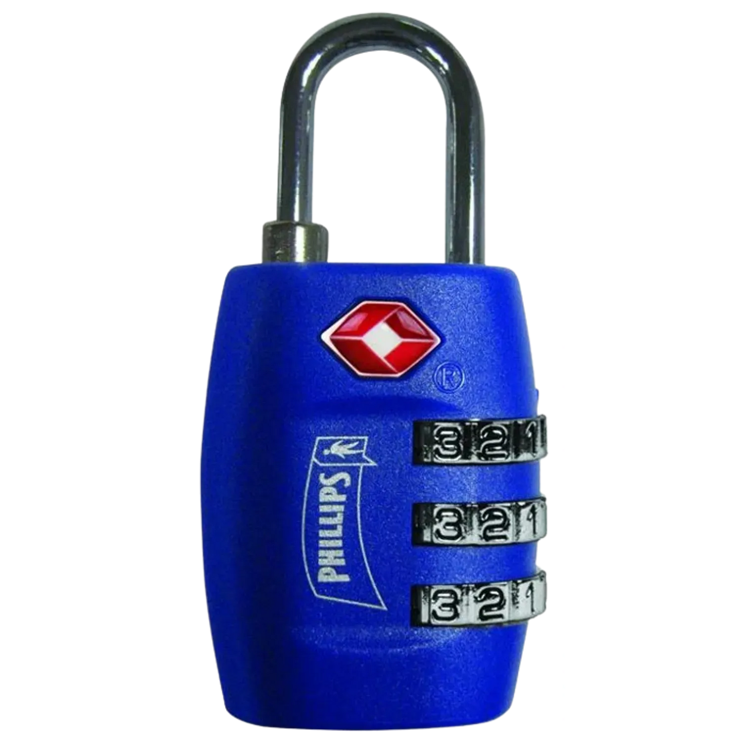 Candado Digital Phillips TSAP3 - 3 Dígitos, Sin Llave, Azul