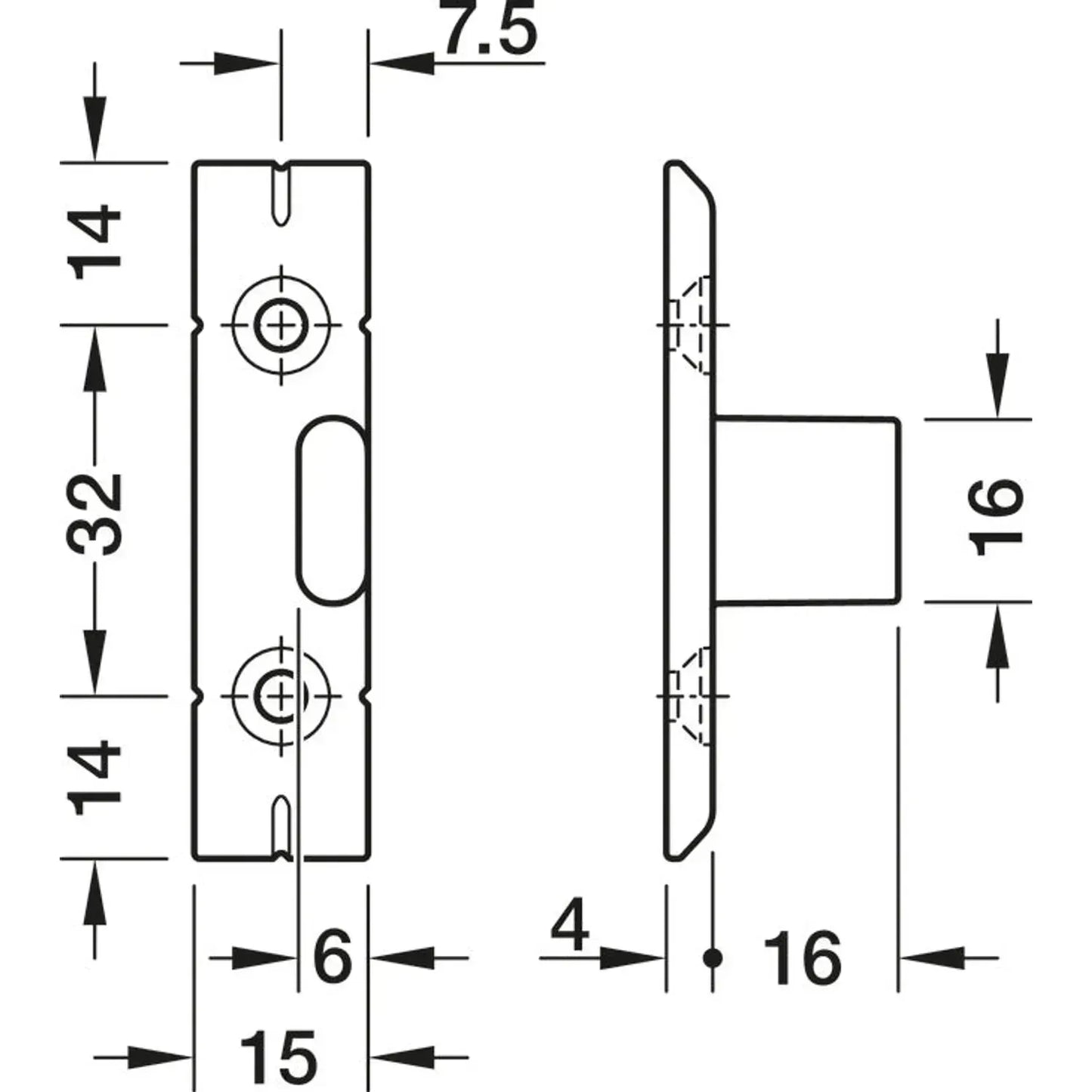 Pieza Keku para Tornillo Häfele - Unión Invisible para Muebles