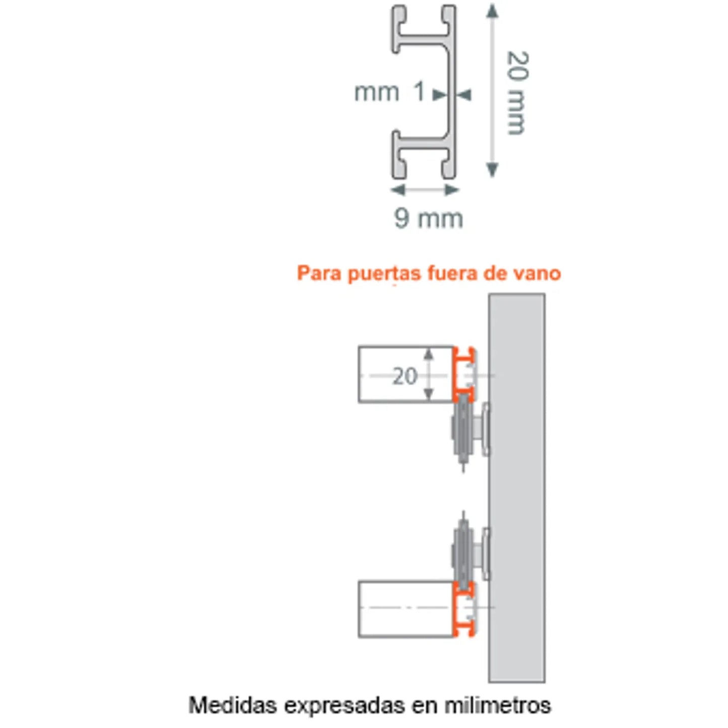 Riel FCX AL 3M - Soporte Robusto y Duradero